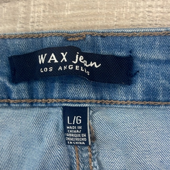 Wax Women's  Casual Distressed A-Line Denim Short Skirt-large - Picture 5 of 13